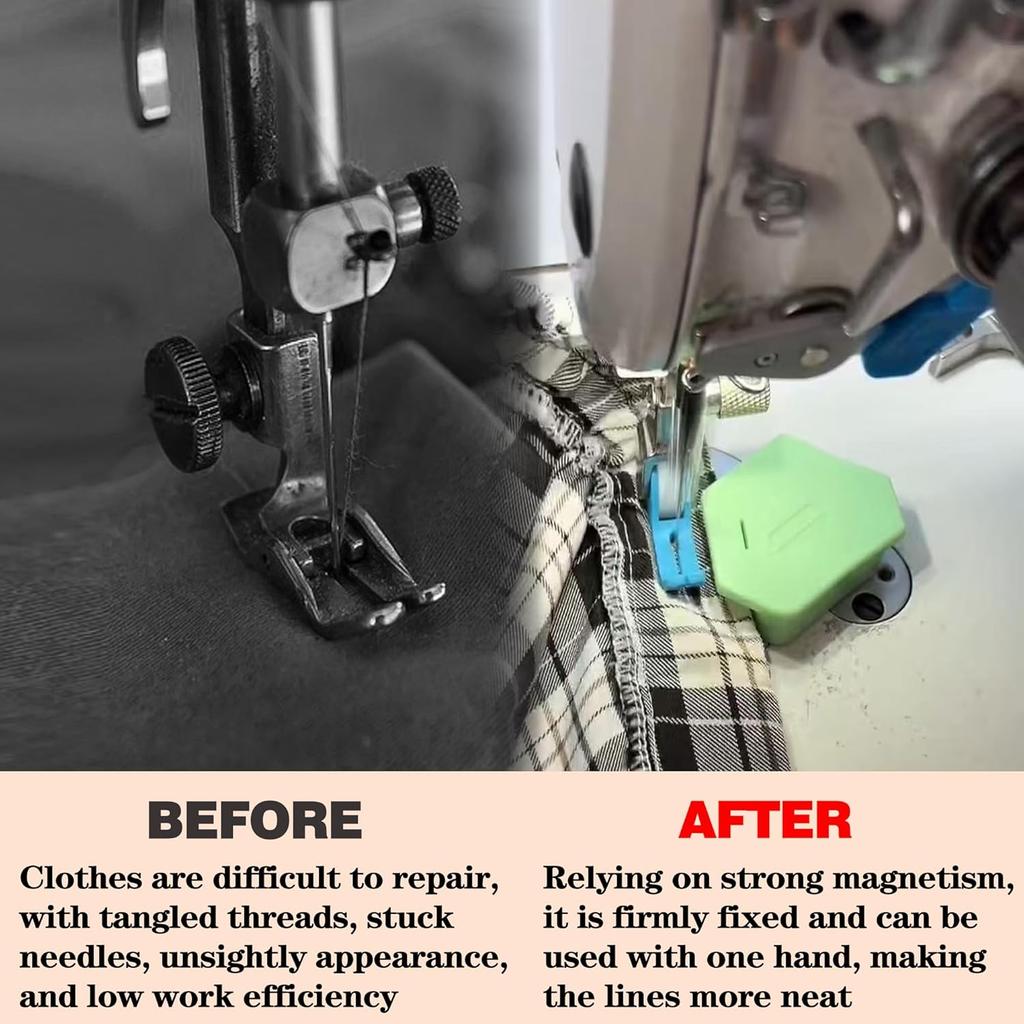 3 Pack Magnetic Seam Guide for Sewing Machine, Upgraded Multifunctional Polygona