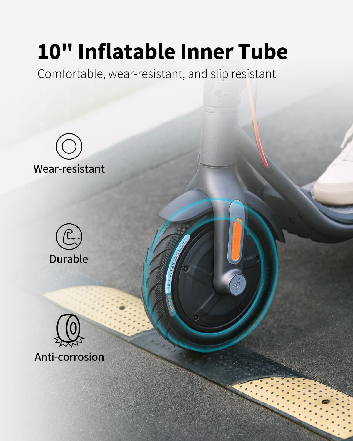 10X2.125 Thickened Inner Tube Compatible with Ninebot by Segway Kickscooter F20/