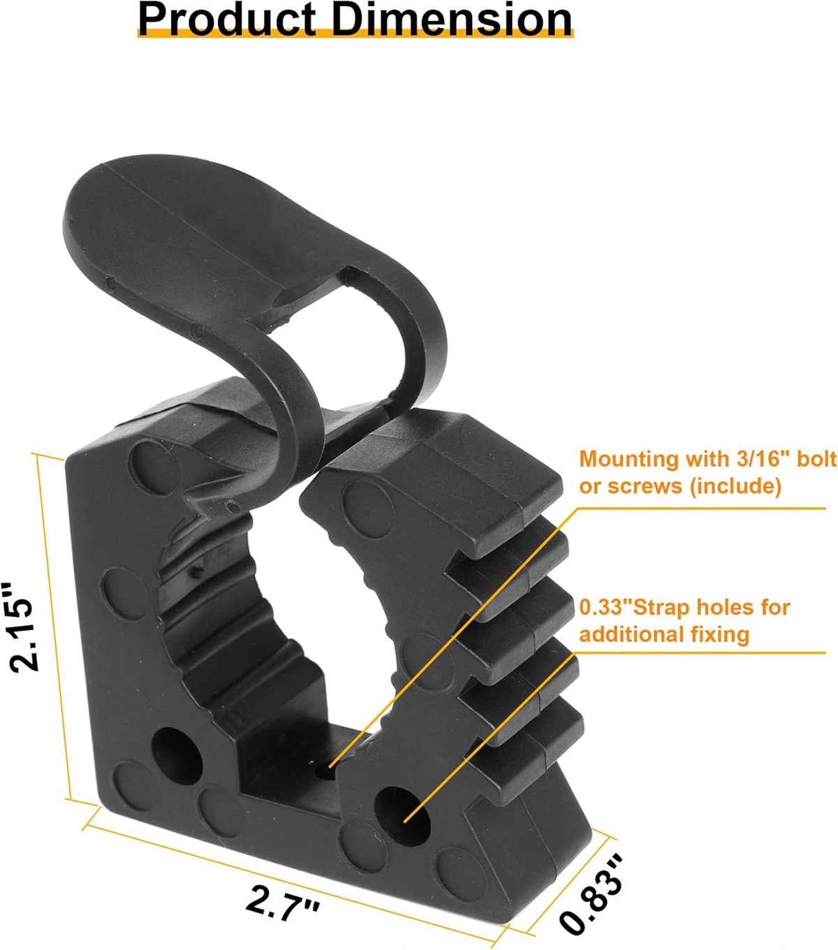 4 Pcs Quick Release Rubber Clamp Fist Mount Clamps Mounting Kit