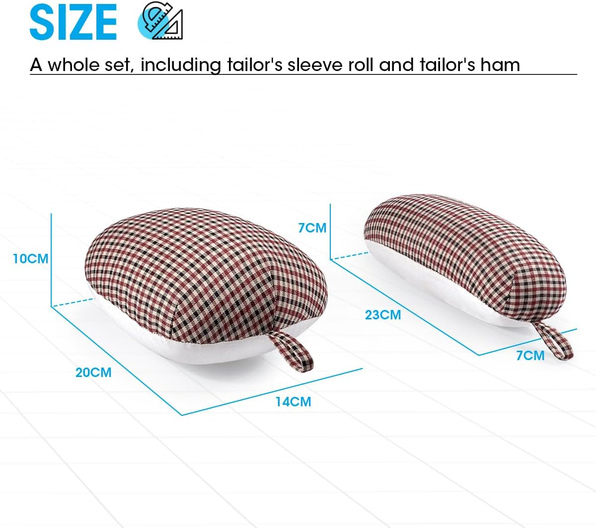 3 BUZZLETT Tailor’S Ham and Seam Roll Set – Premium Tailors Ham for Ironing – Pr
