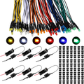 126 Pcs 12V LED Lights Kit, 60 Pre Wired LED Light Emitting Diodes 60 Plastic La