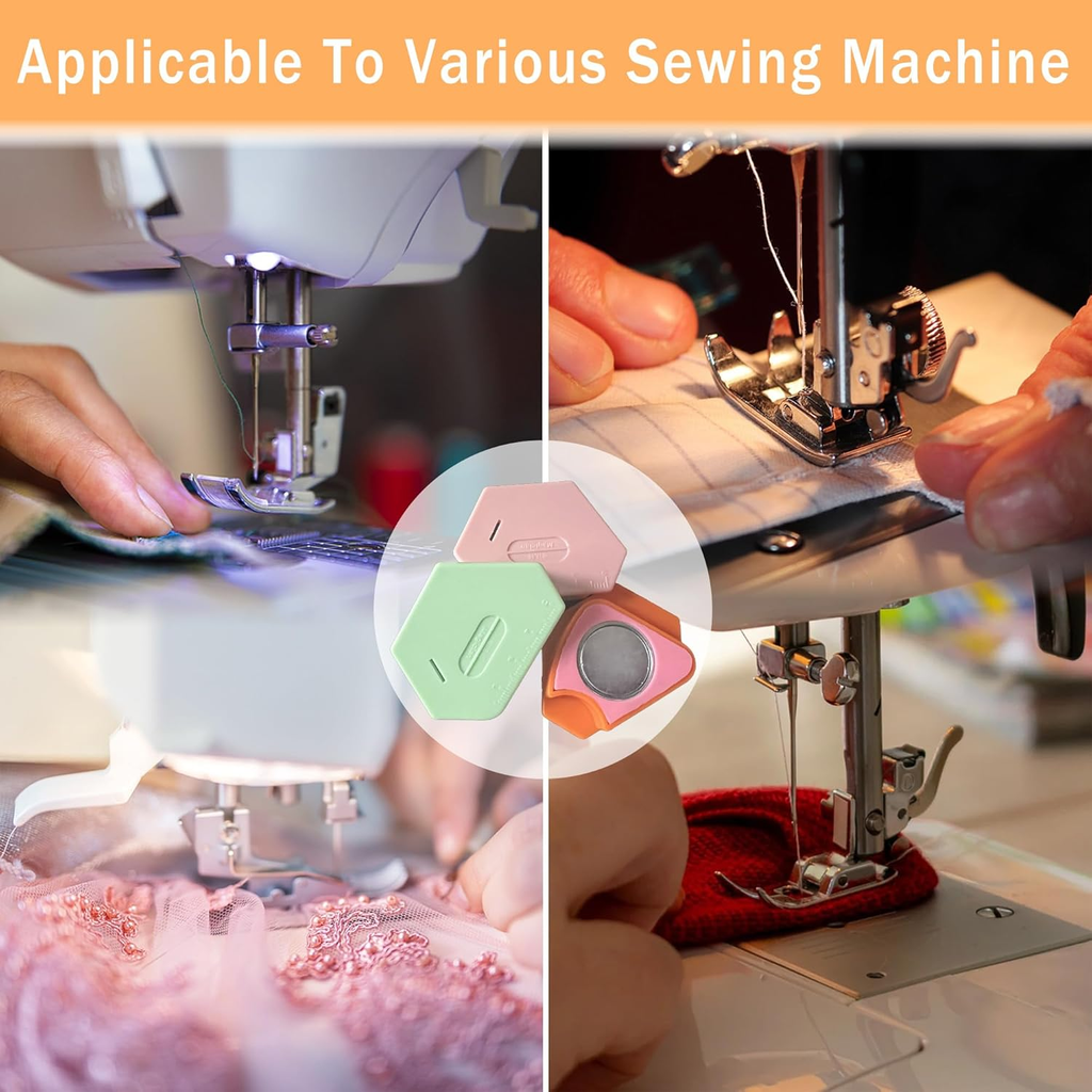 3 Pack Magnetic Seam Guide for Sewing Machine, Upgraded Multifunctional Polygona