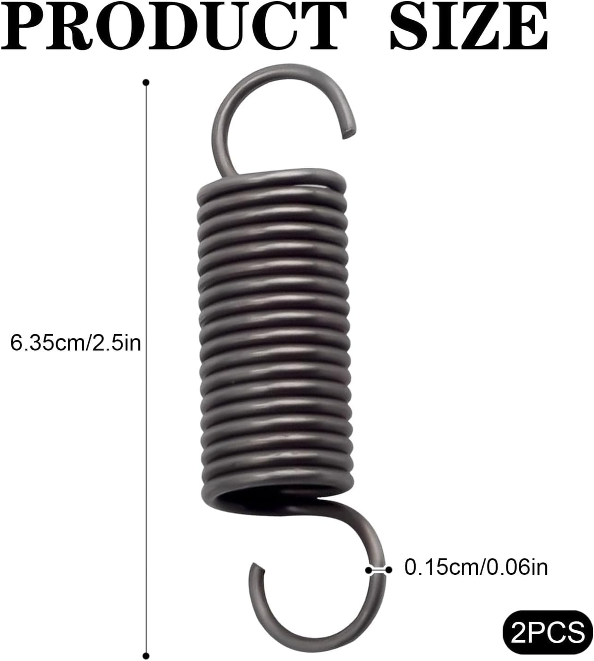 2-Pack 2 1/2-Inch Recliner Springs, Recliner Mechanism Tension Coil Replacement