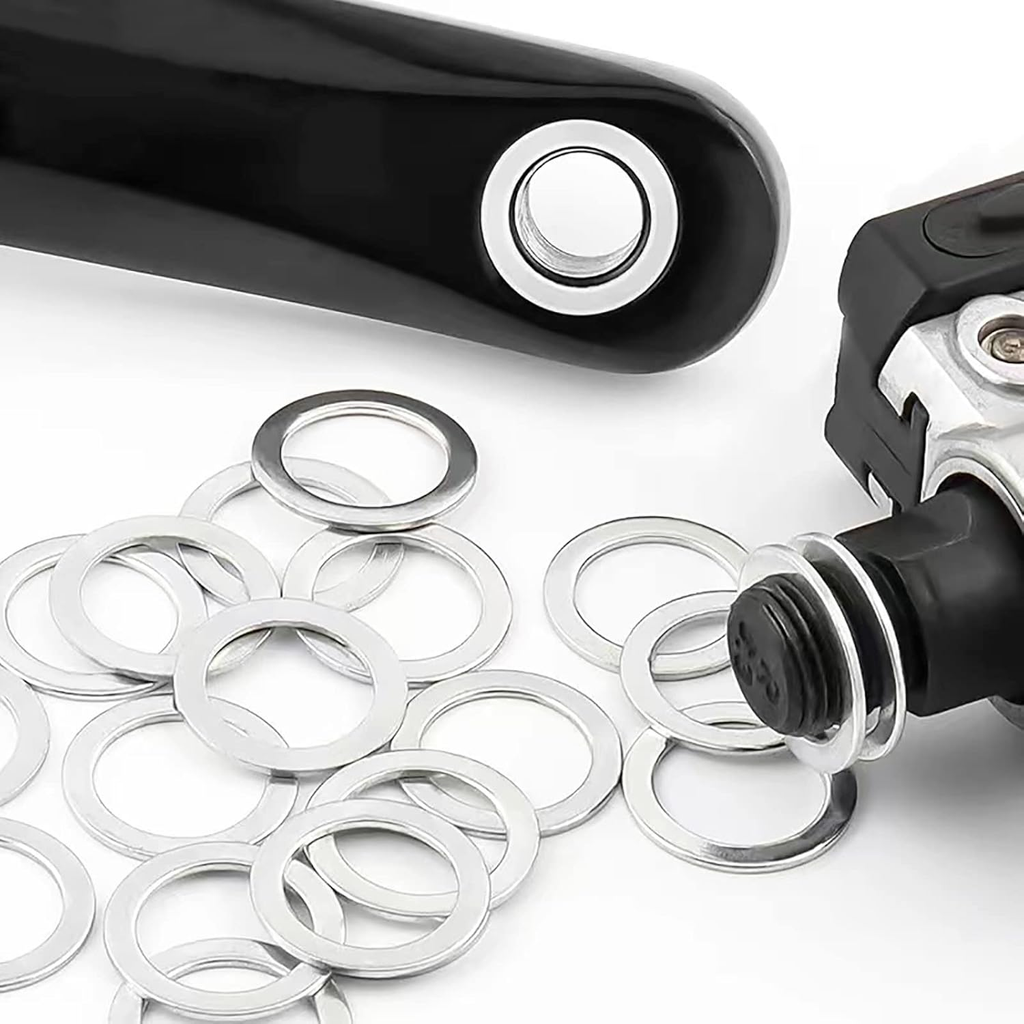 10 PCS Bike Pedal Washers Stainless Steel Pedal Gasket Replacement for Mountain