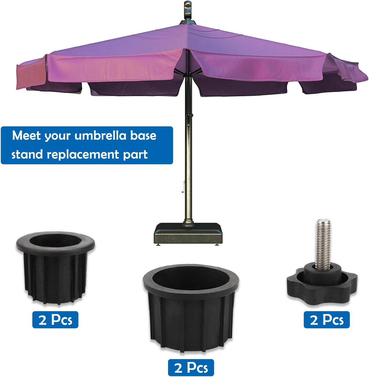 4 Pcs Umbrella Base Stand Replacement Parts, Patio Umbrella Stand Replacement Pa
