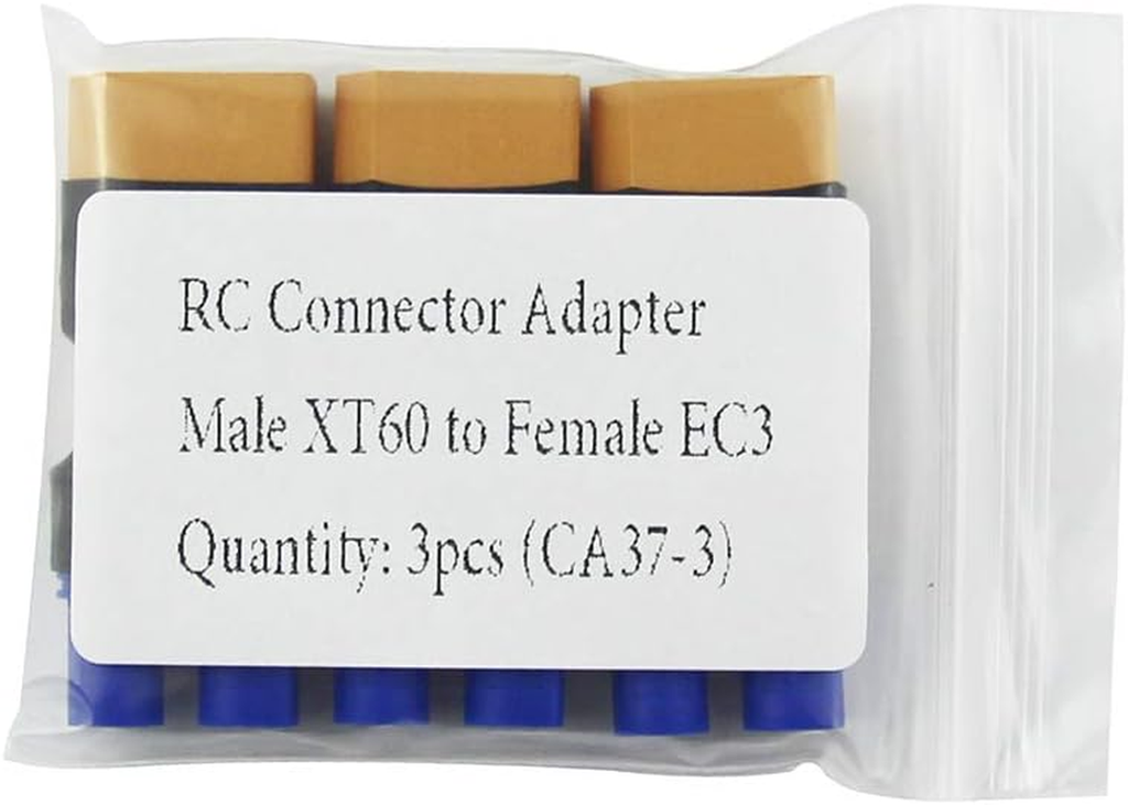 3Pcs Male XT60 to Female EC3 Losi Connector Adapter for Crawler Turnigy(Pack of
