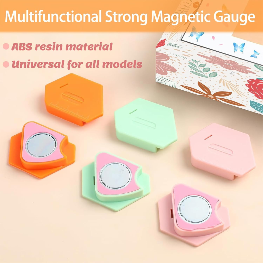 3 Pack Magnetic Seam Guide for Sewing Machine, Upgraded Multifunctional Polygona