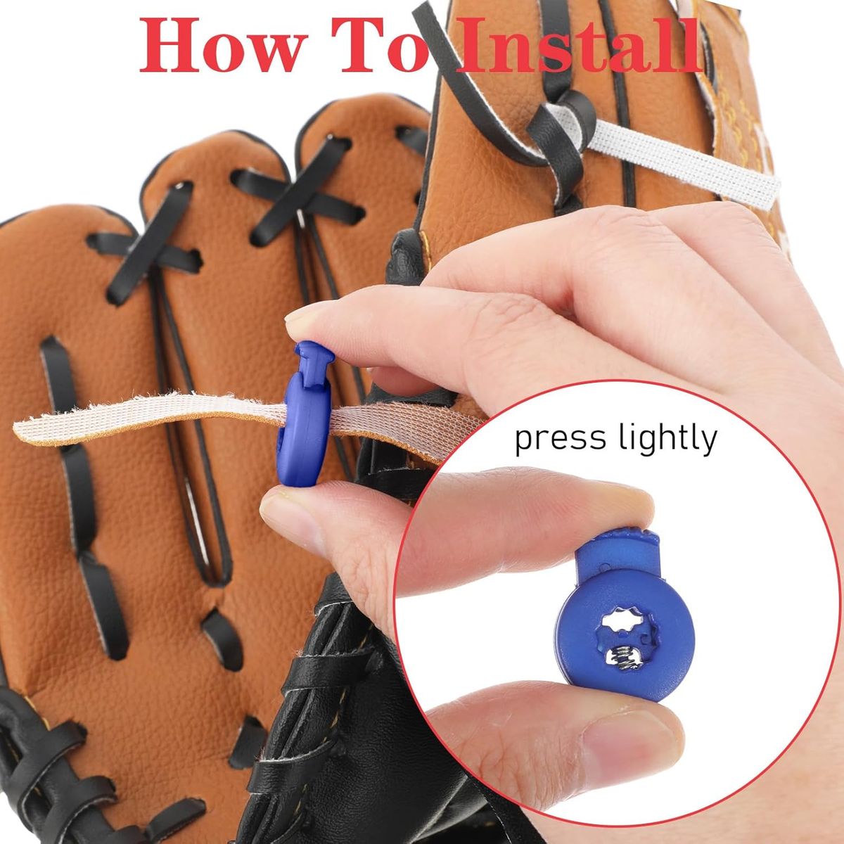 36 Pcs Baseball Glove Locks, Glove Lace Locks, Never Need Tying Knots Again, Glo