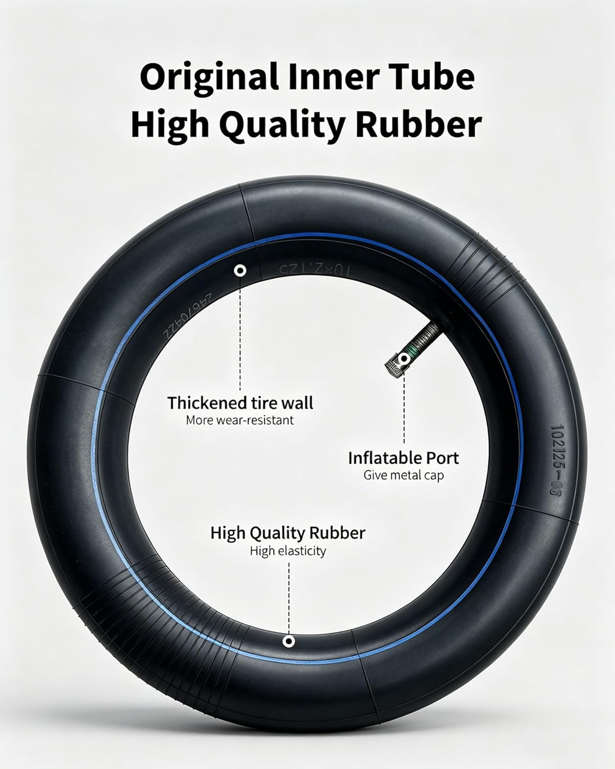 10X2.125 Thickened Inner Tube Compatible with Ninebot by Segway Kickscooter F20/