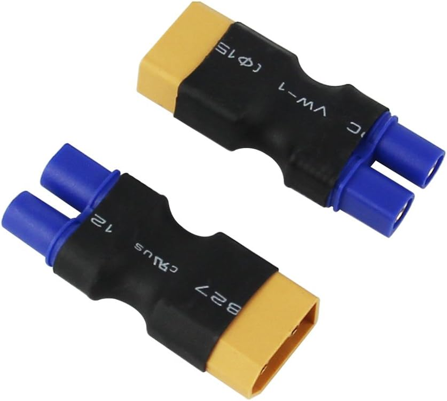 3Pcs Male XT60 to Female EC3 Losi Connector Adapter for Crawler Turnigy(Pack of