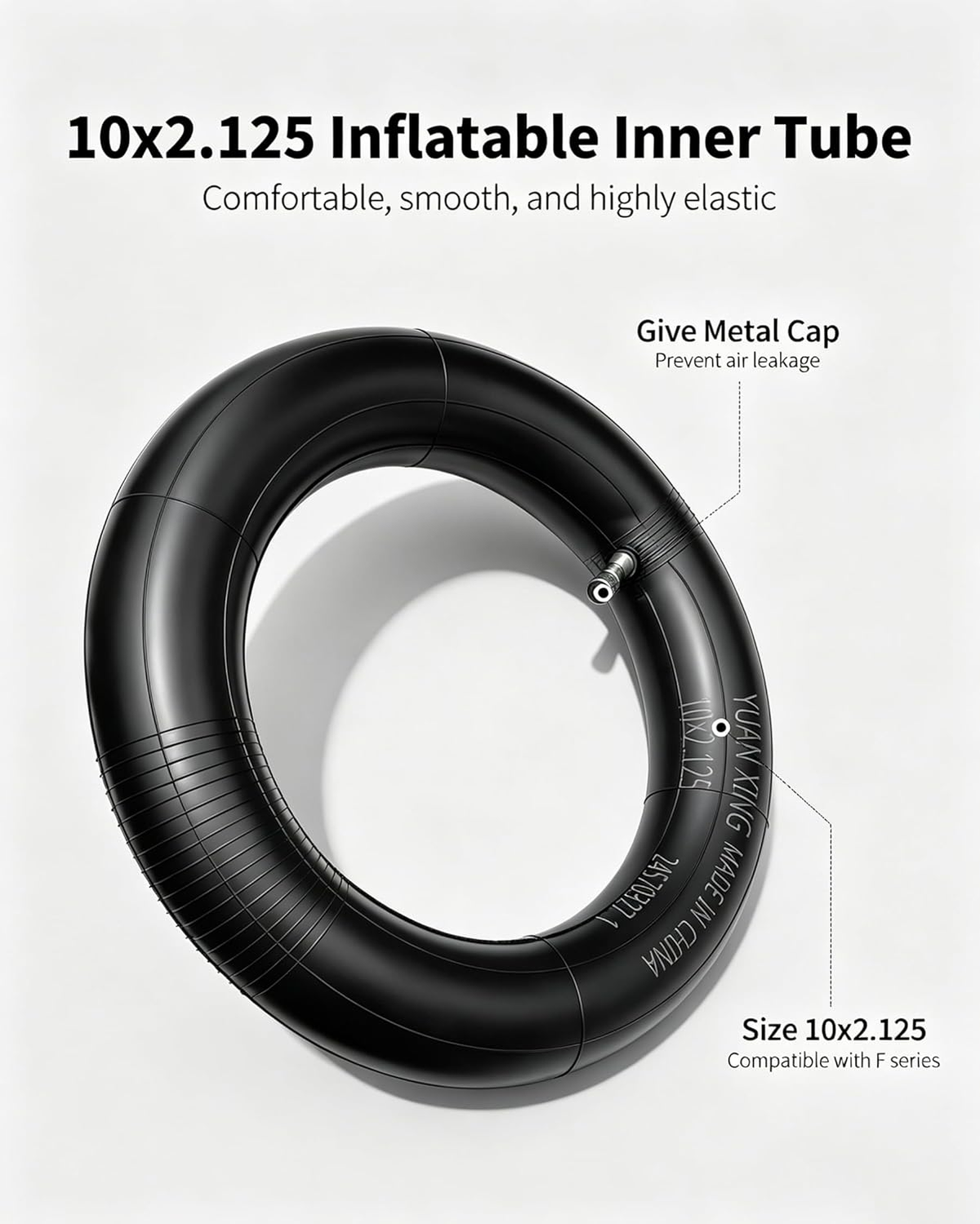10X2.125 Thickened Inner Tube Compatible with Ninebot by Segway Kickscooter F20/