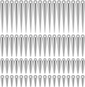 120 Pcs Cone Charms, Long Gothic Charms Silver Spikes Set for Jewelry Making Cha