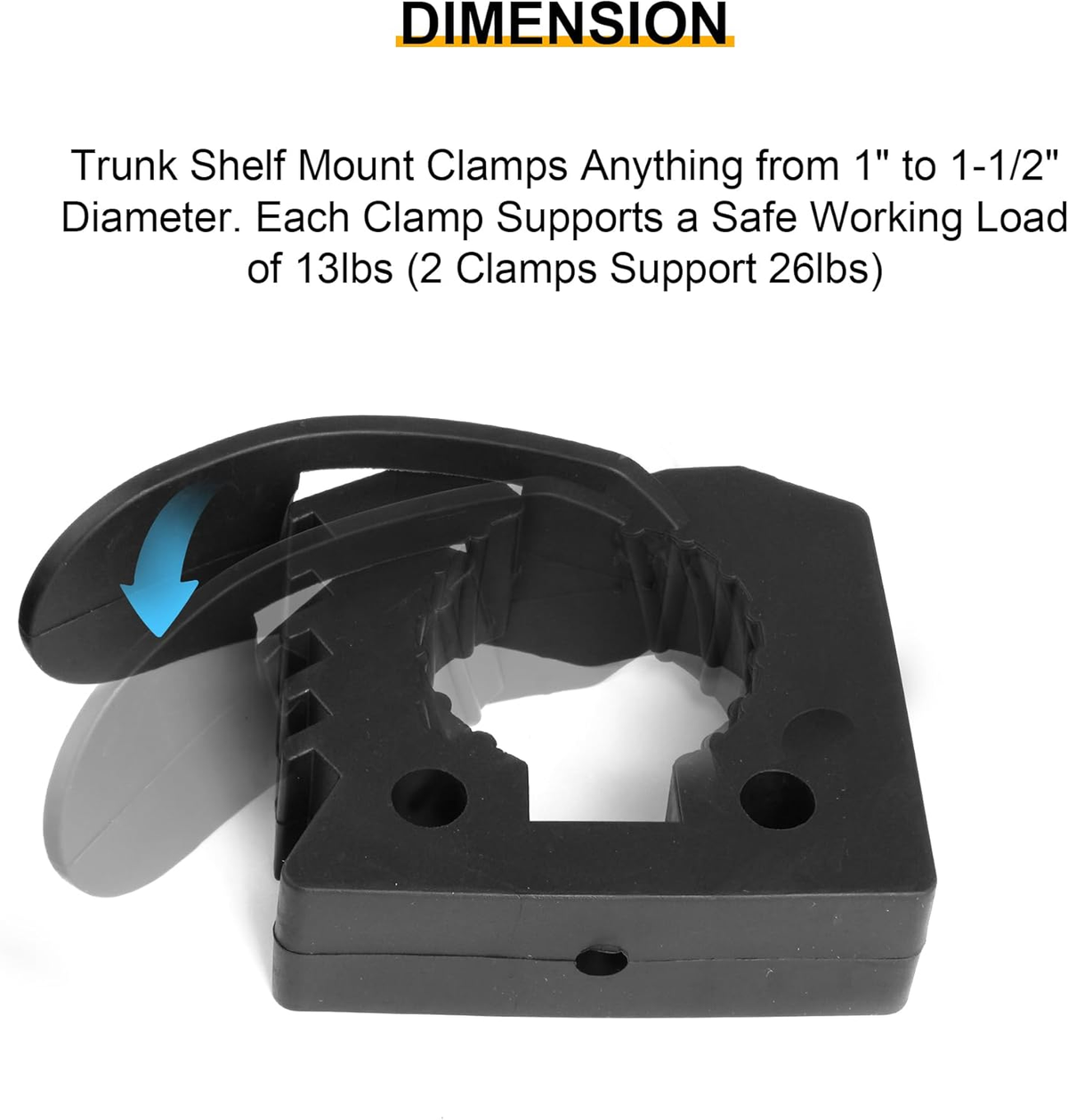 4 Pcs Quick Release Rubber Clamp Fist Mount Clamps Mounting Kit