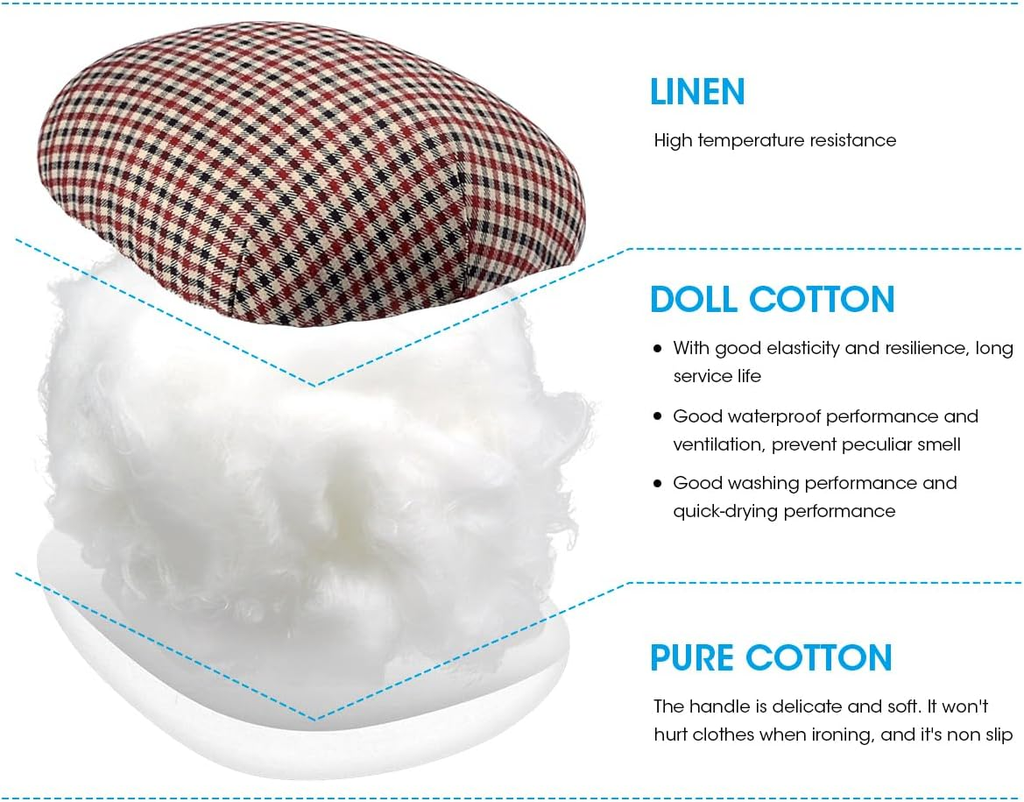 3 BUZZLETT Tailor’S Ham and Seam Roll Set – Premium Tailors Ham for Ironing – Pr