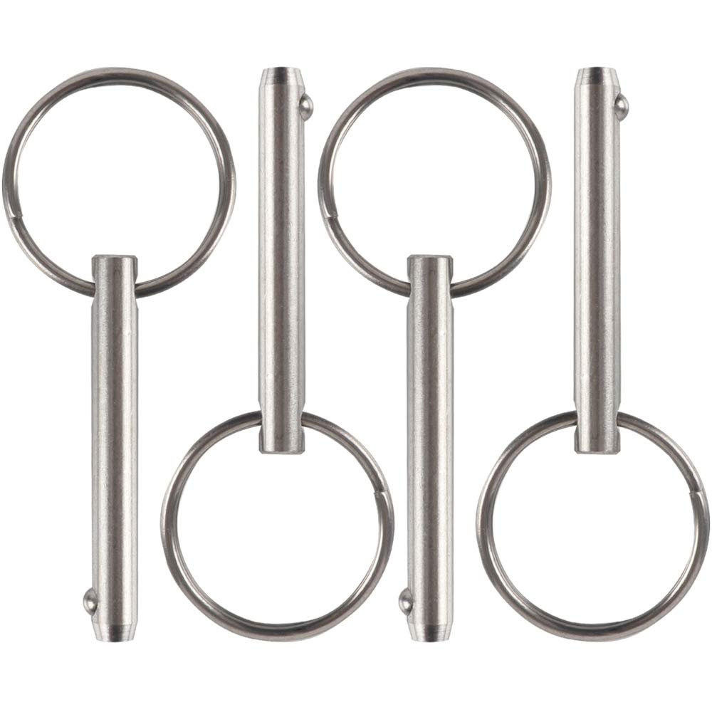 4 Pcs Quick Release Pin, Diameter 1/4", Usable Length 1-1/2", Overall Length 2",