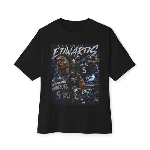 Anthony Edwards Minnesota Wolves Tee — Oversized Boxy Basketball Shirt