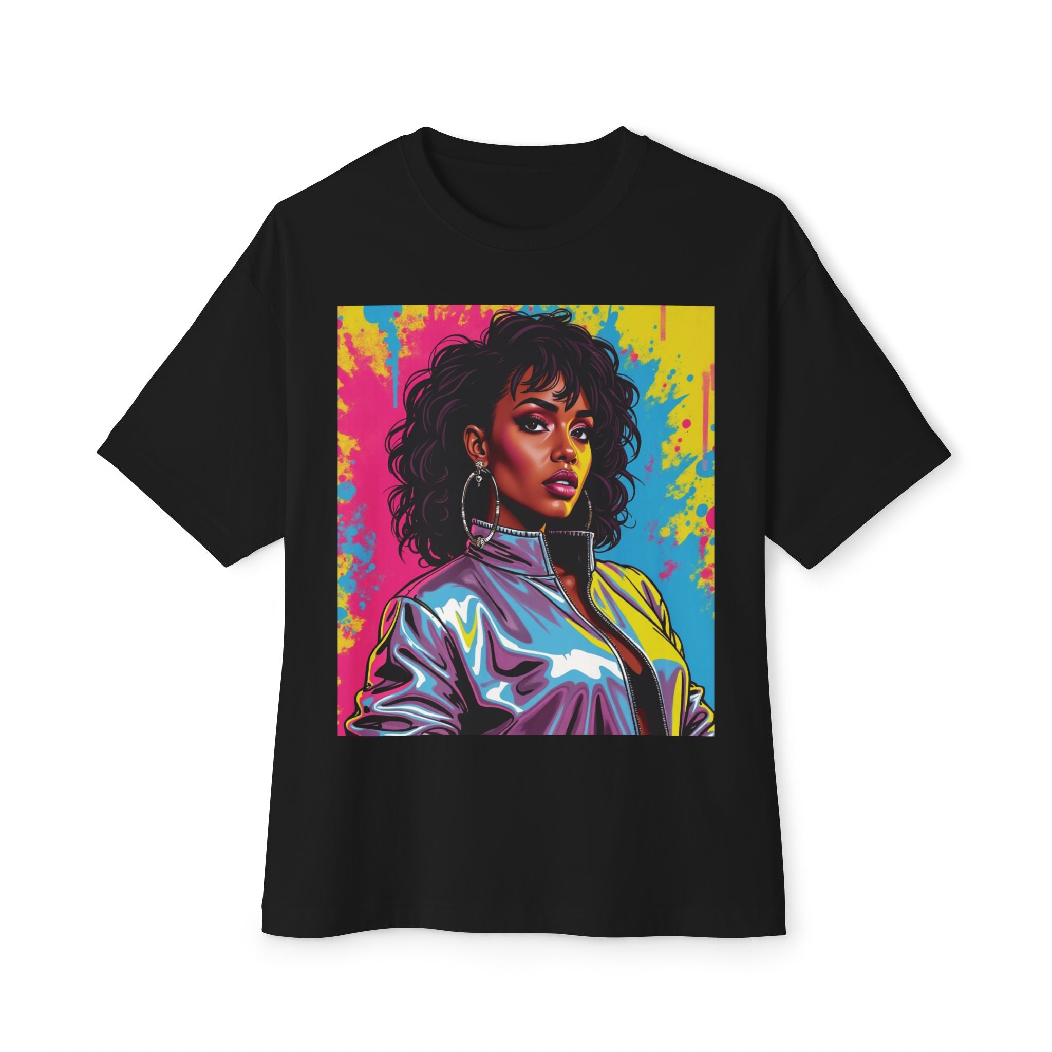 Pop Art Portrait Tee — Colorful Retro Female Portrait T-Shirt