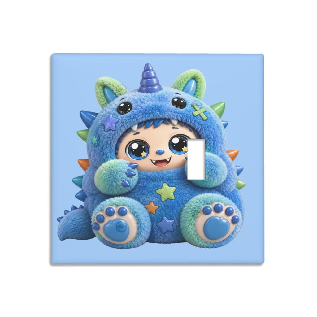 Blue Puff Light Switch Plate