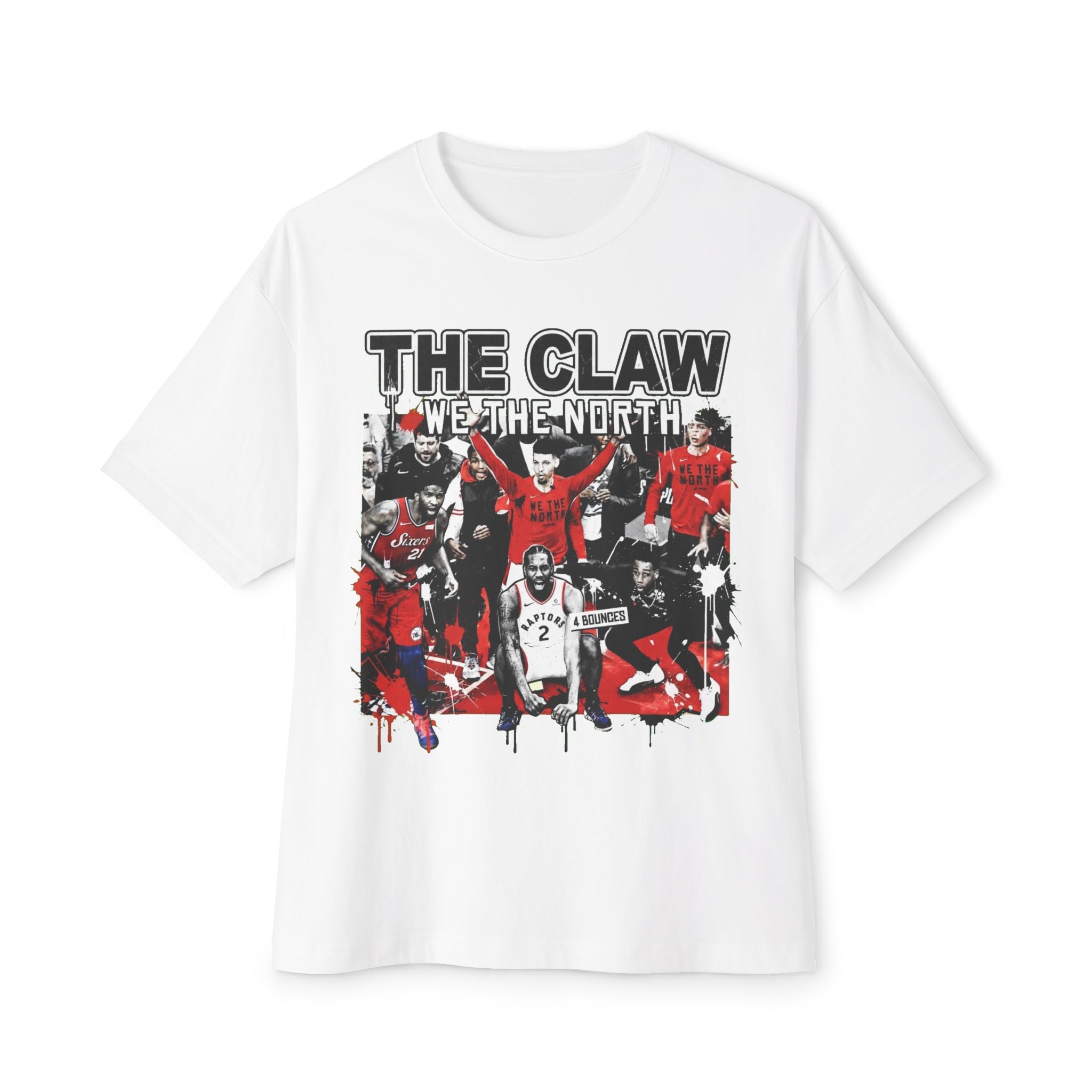 The Claw 'We The North' Graphic Tee — Oversized Boxy Basketball Fan Shirt