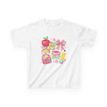 Kids Back to School T-Shirt — Cute School Supplies Design (Apple, Backpack, Books)
