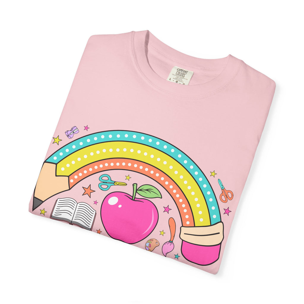 Teacher Rainbow Apple T-Shirt — Cute Back-to-School Gift for Educators