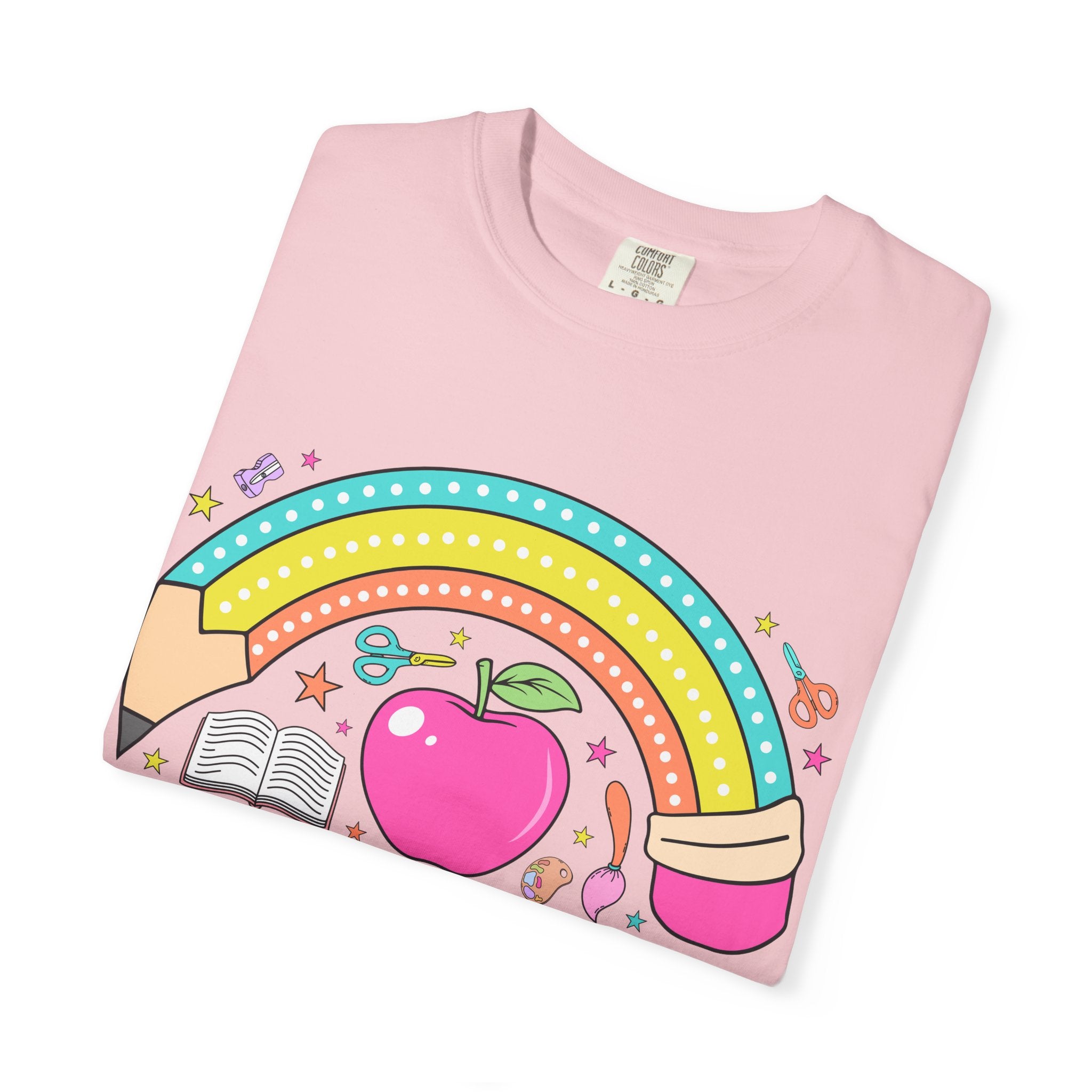 Teacher Rainbow Apple T-Shirt — Cute Back-to-School Gift for Educators
