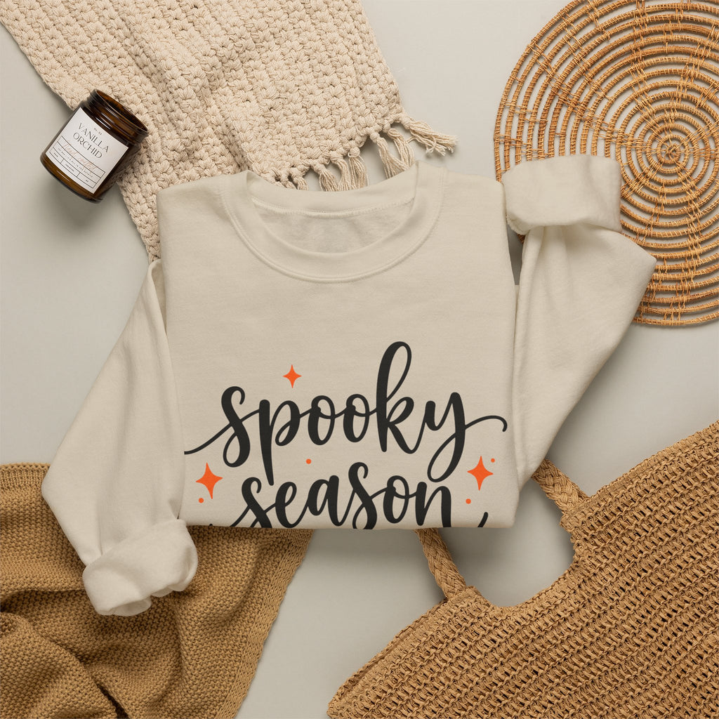 Spooky Season Crewneck Sweatshirt — Cute Ghost Halloween Pullover