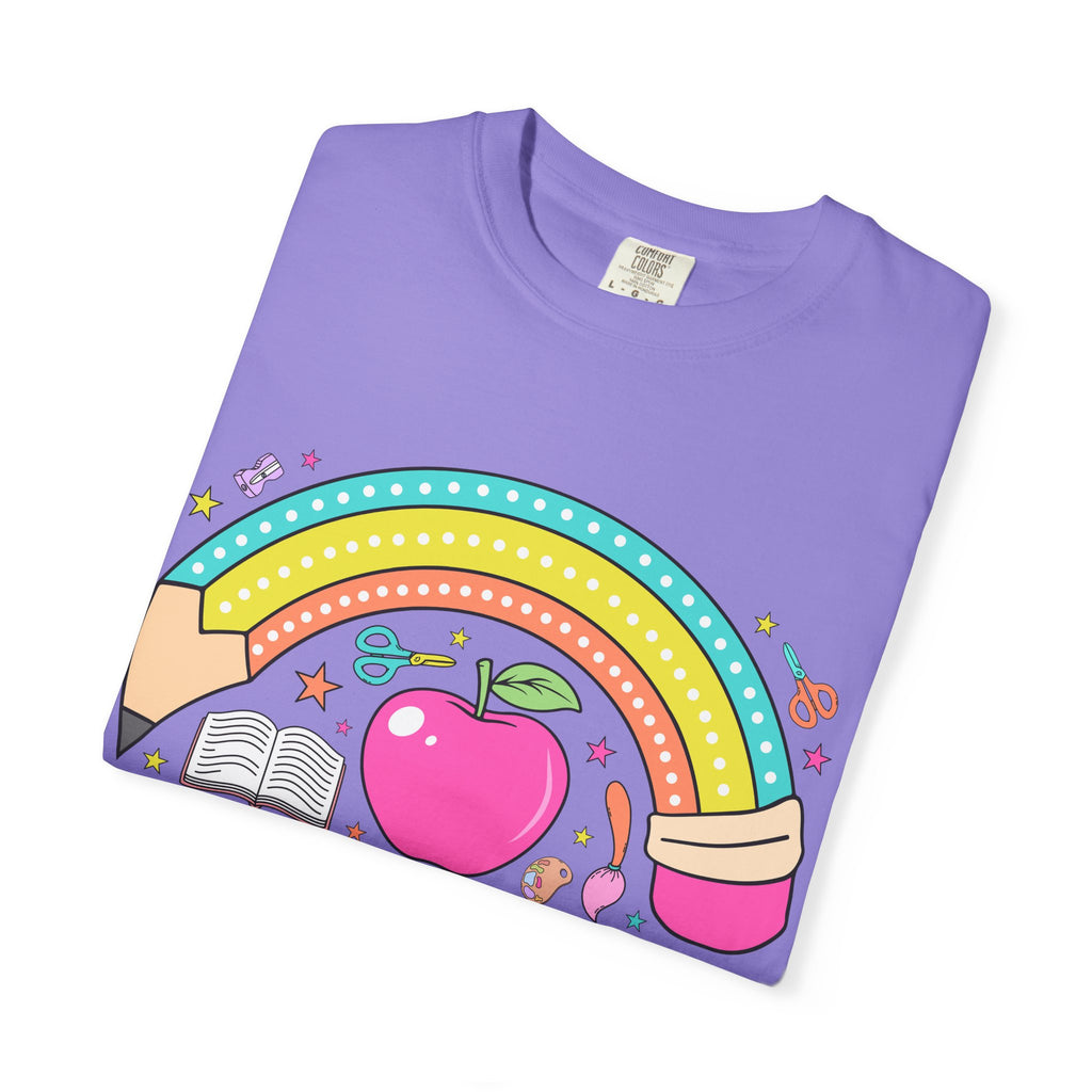 Teacher Rainbow Apple T-Shirt — Cute Back-to-School Gift for Educators
