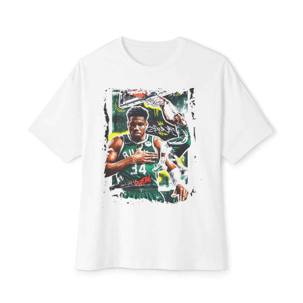 Basketball Player Graphic Tee — Vintage Giannis #34 Art Print