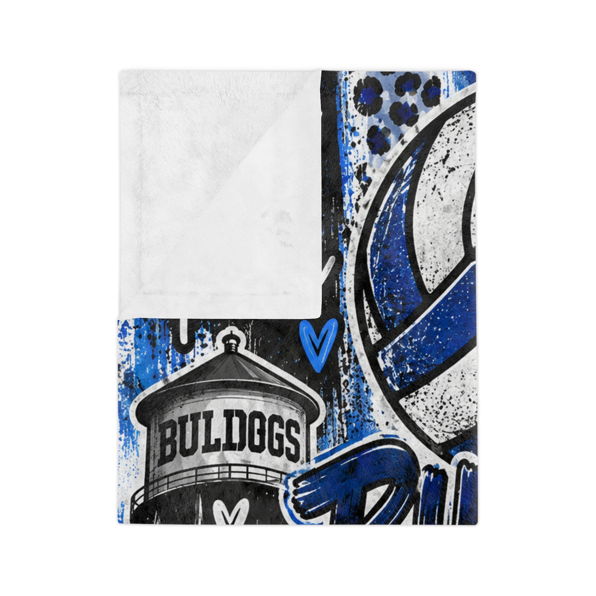Small Town, BIG Pride Bulldogs Volleyball Mom Blanket