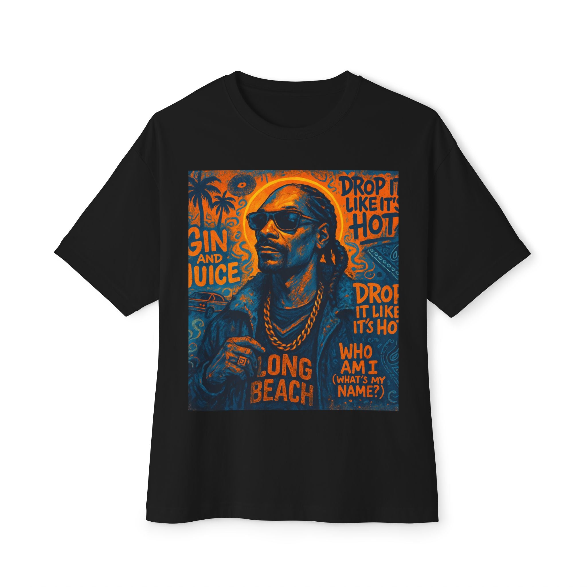 Snoop-Inspired Graphic Tee — "Drop It Like It’s Hot" Retro Hip-Hop T-Shirt