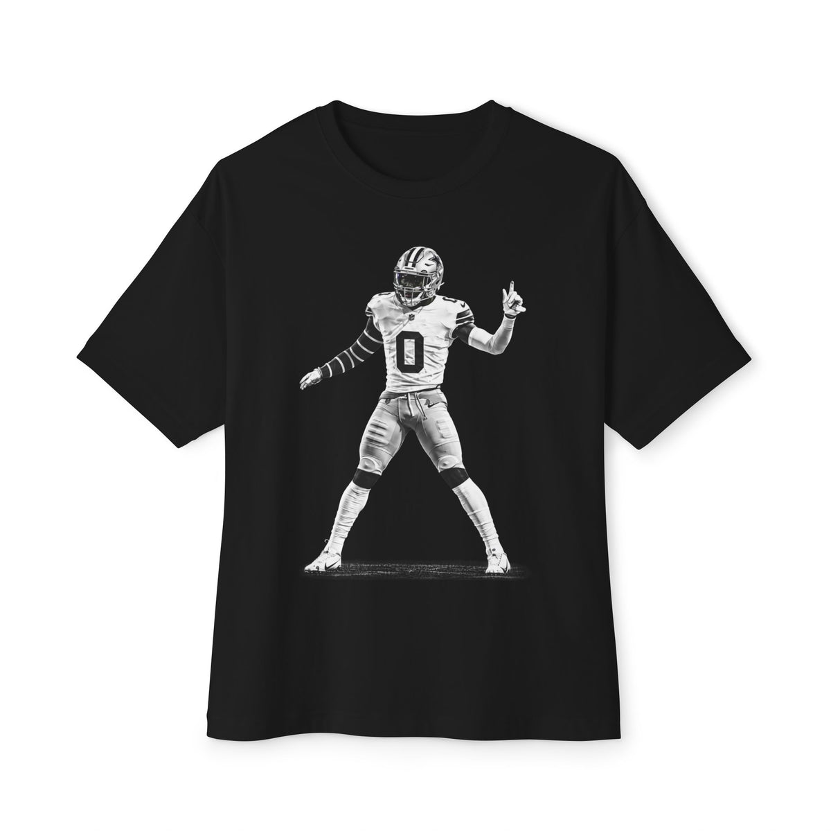 Football Player Silhouette Tee — Vintage Quarterback Pose