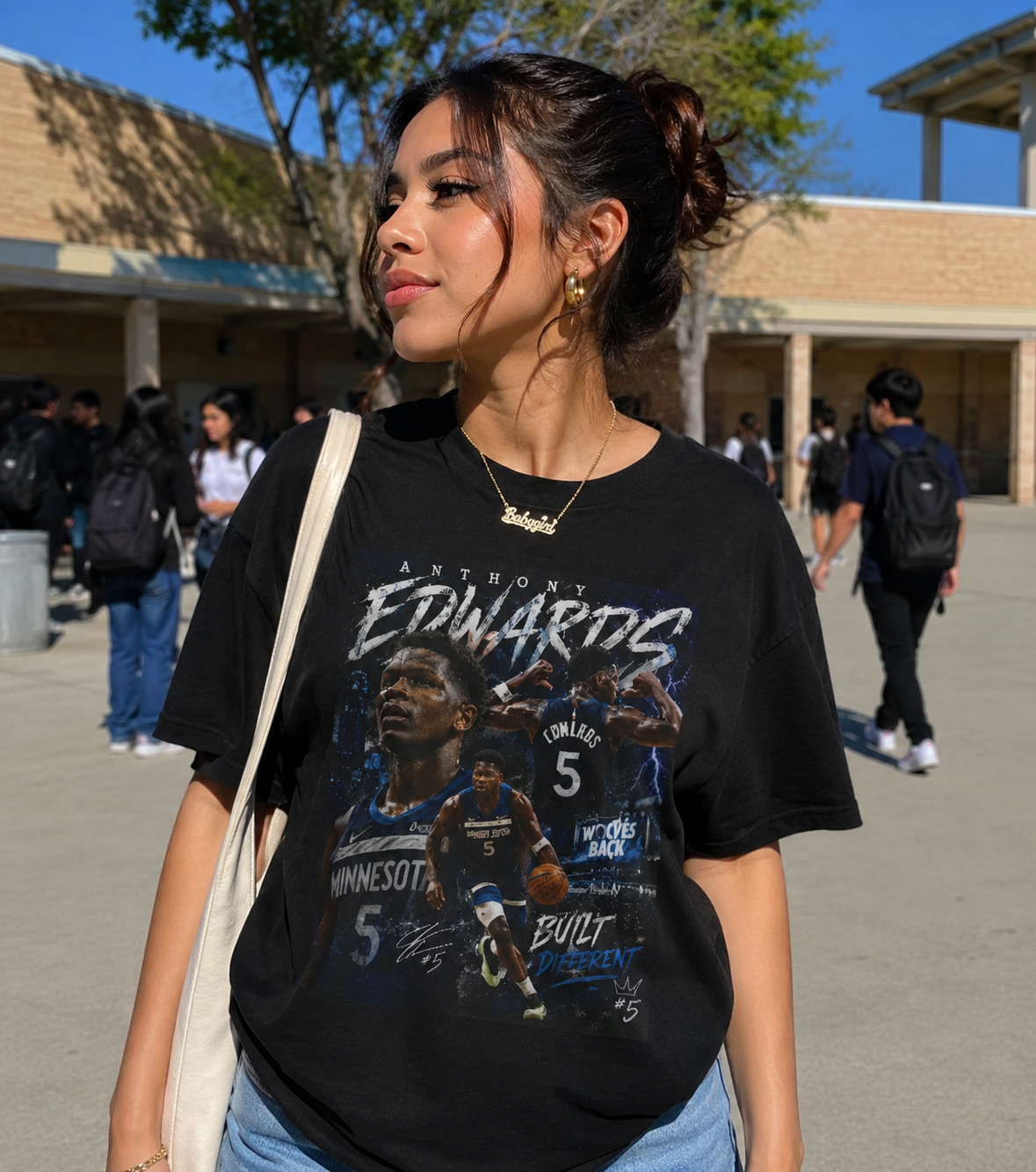 Anthony Edwards Minnesota Wolves Tee — Oversized Boxy Basketball Shirt