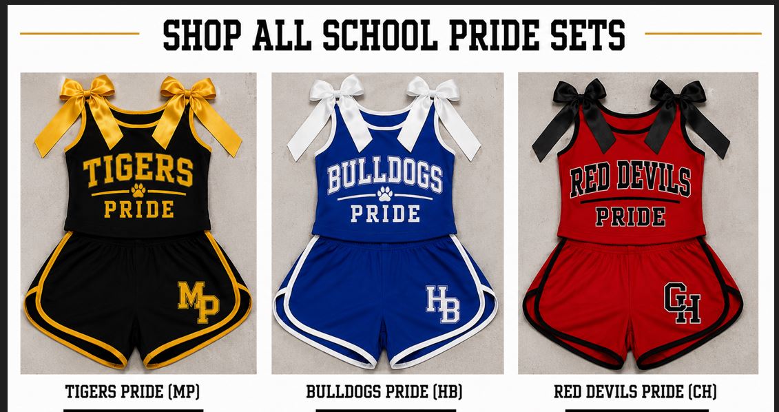 Custom School Pride Bow Tank & Shorts Set