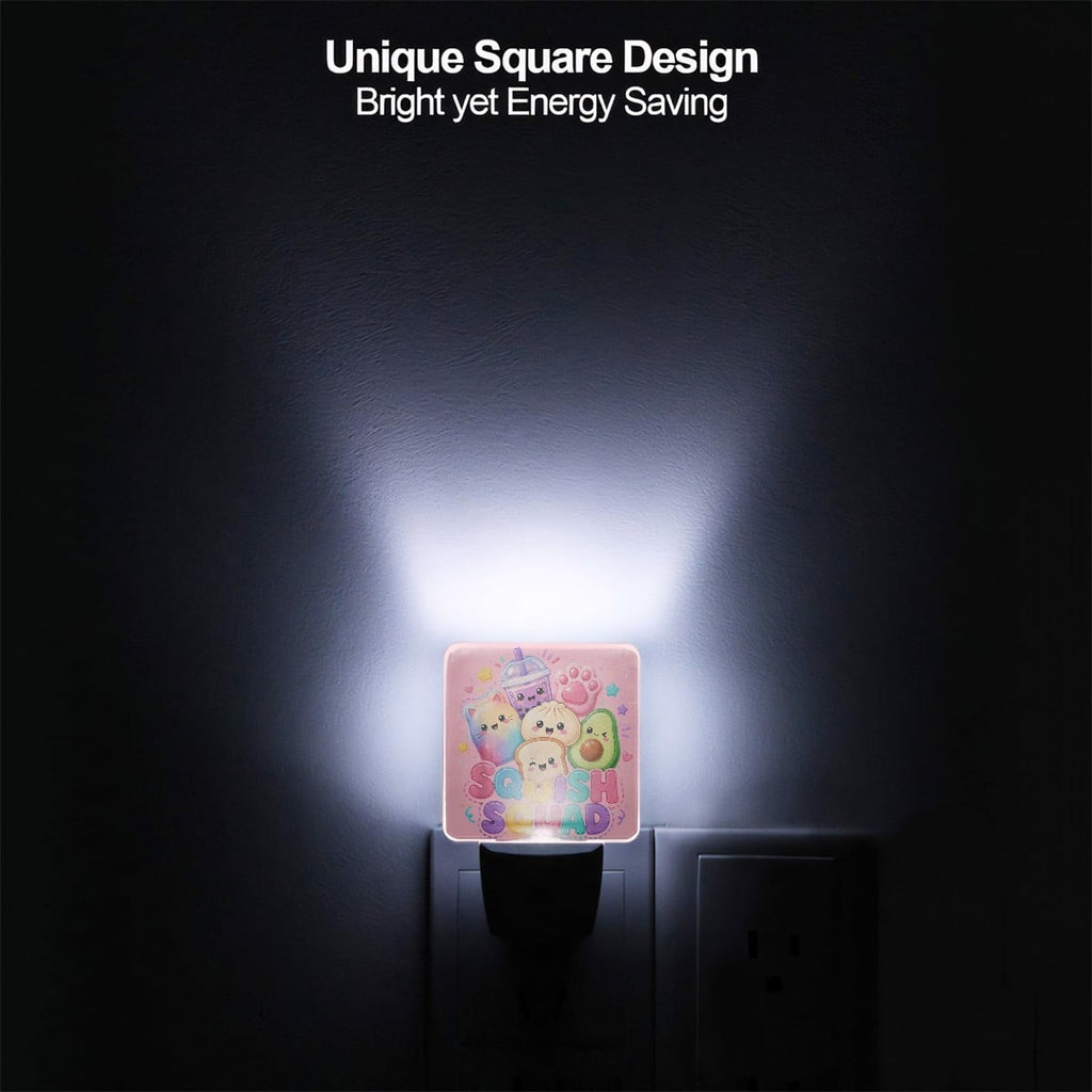 LED Night Light Squish Squad Kawaii Dumpling Rainbow Candy